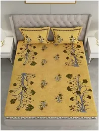 Comfortable Cotton Jaipuri Printed Double Bedsheet with 2 Pillow Covers-thumb2