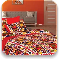 Comfortable Cotton Jaipuri Printed Double Bedsheet with 2 Pillow Covers-thumb2