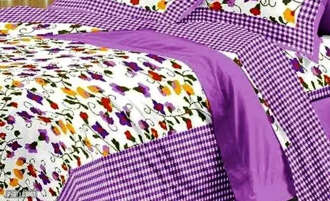 Comfortable Cotton Jaipuri Printed Double Bedsheet with Two Pillow Covers-thumb2