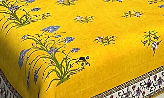 Comfortable Cotton Jaipuri Printed Double Bedsheet with 2 Pillow Covers-thumb1