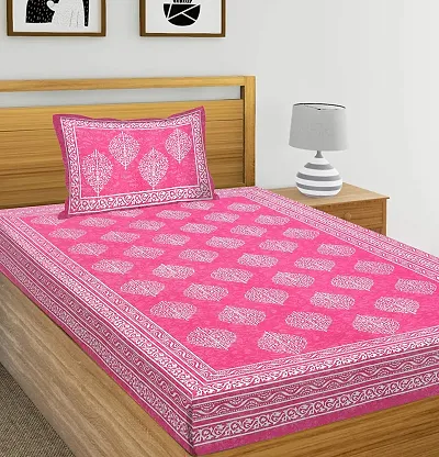 Beautiful Printed Cotton Single Bedsheets