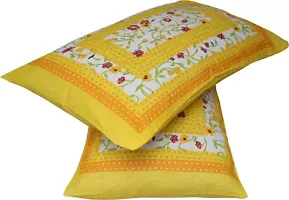 Elegant  Cotton Printed Double Bedsheet With Pillow Covers-thumb3