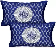 Sanganeri Printed Double Bedsheet With 2 Pillow-thumb2
