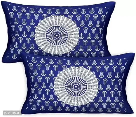 Sanganeri Printed Double Bedsheet With 2 Pillow-thumb3