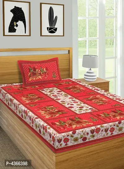 Premium Cotton Printed Bedsheet With Pillow Cover-thumb0