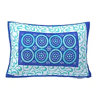 SANGANERI PRINTED Cotton single bedsheet  1 PILLOW COVER-thumb1