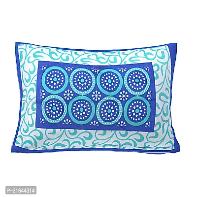 SANGANERI PRINTED Cotton single bedsheet  1 PILLOW COVER-thumb2