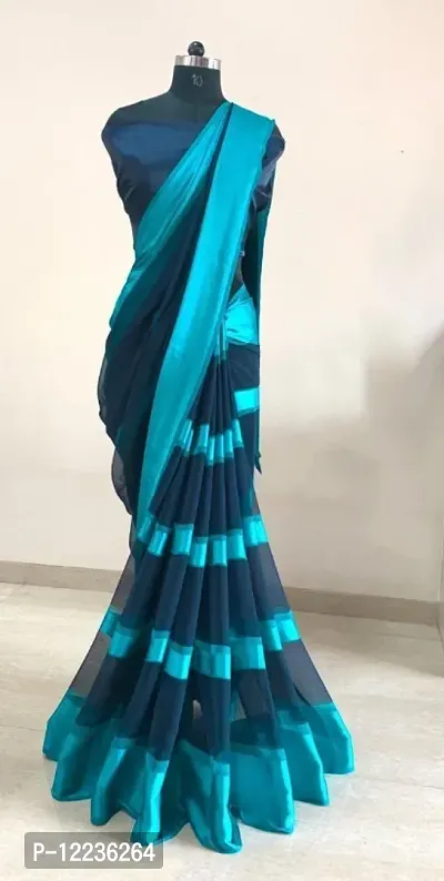 Classic Georgette Saree with Blouse piece-thumb0