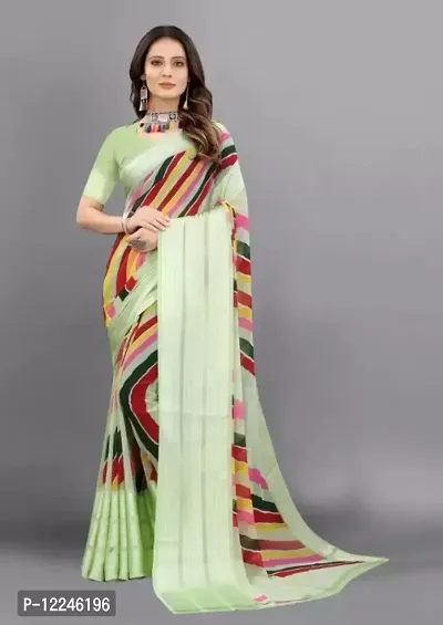 Classic Georgette Printed Saree with Blouse piece-thumb0