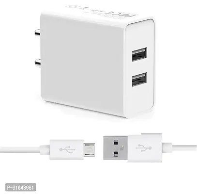 18Watt 3.4amp Multi Port Fast Charging Technology, Auto-detect , Mobile Fast Charger, with Micro USB Charging Cable Length 1.2 Meter Long Compatible With All Micro USB Supported Device-thumb0