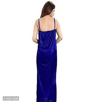 FOXBOOM Satin Silk Maxi Night Dress Night Suits Nighty for Women's 6 Pcs Set-thumb3