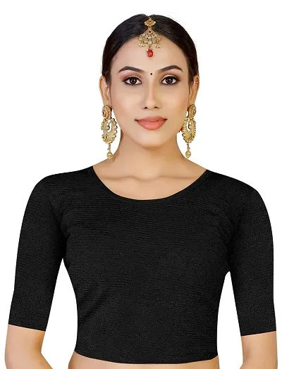 Trendy Lycra Solid Blouse For Women