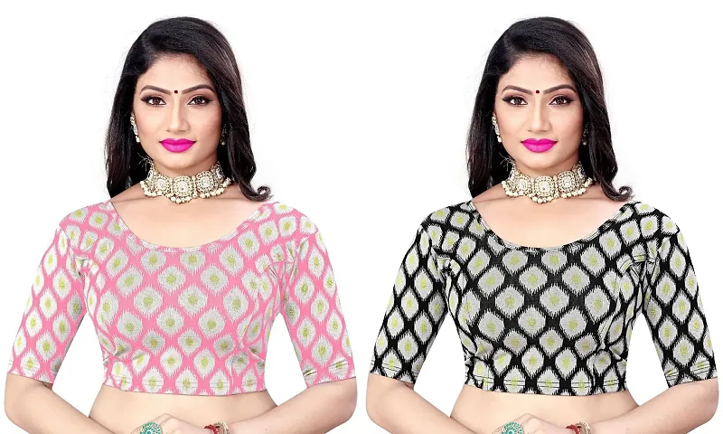 Trendy Lycra And Blouse For Women-Pack of 2