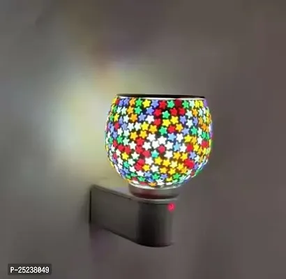 Electric Kapoor Dani Stand,Oil Burner Cum Night Lamp,Star Design(On/Off Switch) Night Lamp (11 cm, Multicolor)-thumb0