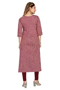 Womens Pure Cotton Line Printed Straight Kurti-thumb3