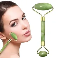 Techmahoday? Facial Jade Roller Massage Tool Natural Himalayan Stone Face Massager Double Sided Toning Firming Face Neck Massage Tool (Green)-thumb2