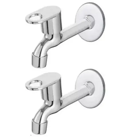Cossimo Orio Stainless Steel Long Body Bib Tap With Wall Flange