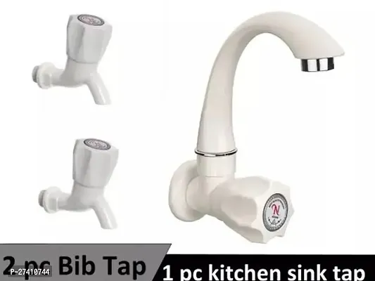 Bathroom Basin Taps - 1 Swan Neck Tap 2 Bib Tap-thumb0