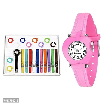 11 Belt Interchangeable Belt and Dial Analog Watch for Girls kids