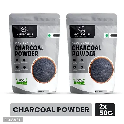 NaturoBliss  Natural Activated Charcoal Powder For Removes Dead Skin  Impurities Face Pack  50G (Pack of 2)-thumb0