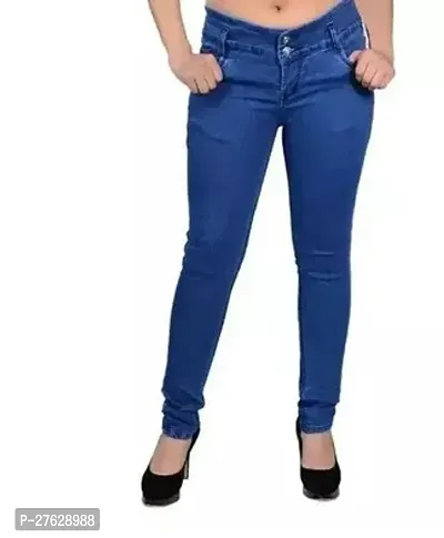 Classic Solid Jeans for Women-thumb0