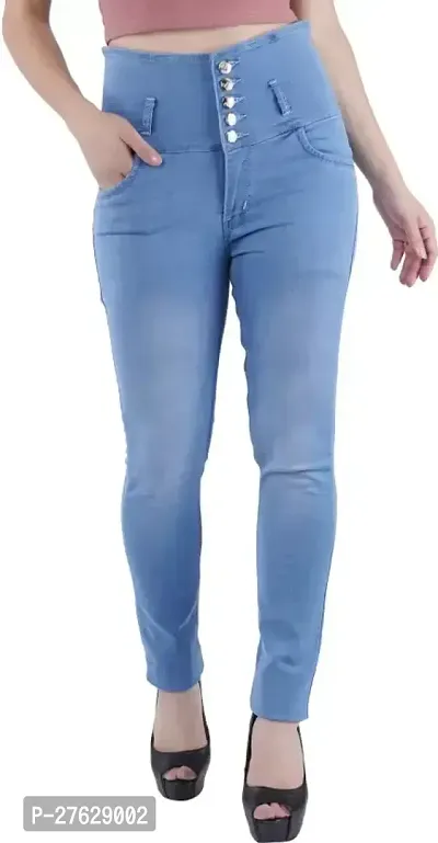 Classic Solid Jeans for Women-thumb0