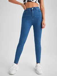 Classic Solid Jeans for Women-thumb2