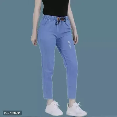 Classic Solid Jeans for Women-thumb0