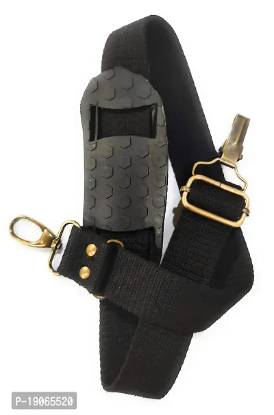 Gun Belt, Hand-Made, Made up of Cotton, a Buckle Used for Easy Attachment and a Fully Rubberized Gripper for a Perfect Grip. (Jet Black)-thumb5