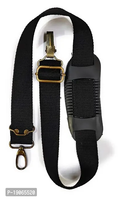 Gun Belt, Hand-Made, Made up of Cotton, a Buckle Used for Easy Attachment and a Fully Rubberized Gripper for a Perfect Grip. (Jet Black)