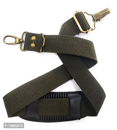 Gun Belt, Hand-Made, Made up of Cotton, a Buckle Used for Easy Attachment and a Fully Rubberized Gripper for a Perfect Grip. (Military Green)-thumb4