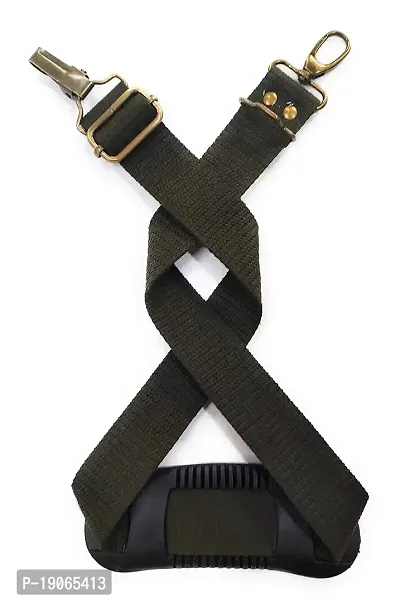 Gun Belt, Hand-Made, Made up of Cotton, a Buckle Used for Easy Attachment and a Fully Rubberized Gripper for a Perfect Grip. (Military Green)-thumb3