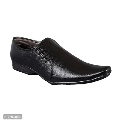 Men's Black Slip-on Synthetic Party Wear Formal Shoes-thumb0
