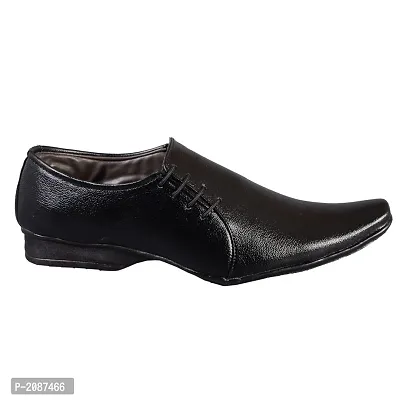 Men's Black Slip-on Synthetic Party Wear Formal Shoes-thumb2