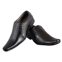 Men's Black Slip-on Synthetic Party Wear Formal Shoes-thumb2