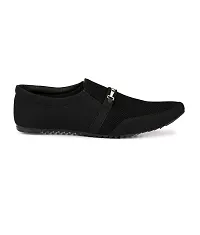 Black Slip-on Canvas Casual Party Wear Shoes-thumb2