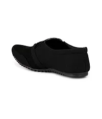 Black Slip-on Canvas Casual Party Wear Shoes-thumb3