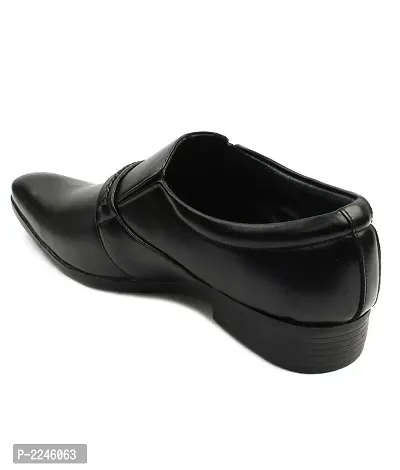Black Solid Slip -on Formal Party Wear-thumb3