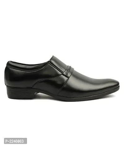 Black Solid Slip -on Formal Party Wear-thumb4