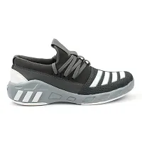 Men's Grey Synthetic Sport Sneakers-thumb2