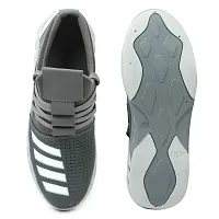 Men's Grey Synthetic Sport Sneakers-thumb4