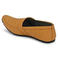 Tan Solid Casual Party Wear Shoes For Men's-thumb3