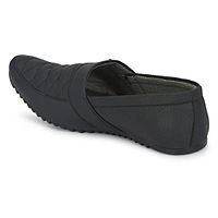 Black Solid Casual Party Wear Shoes For Men's-thumb2