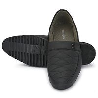 Black Solid Casual Party Wear Shoes For Men's-thumb3