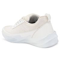 White Synthetic Sport Sneakers Shoes For Men's-thumb4