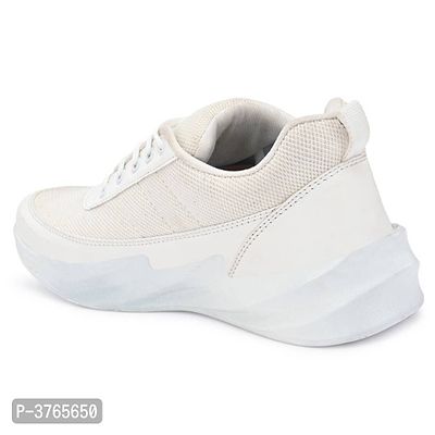 White Synthetic Sport Sneakers Shoes For Men's-thumb5