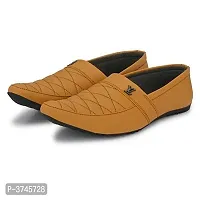 Tan Casual Party Wear Shoes For Men's-thumb1