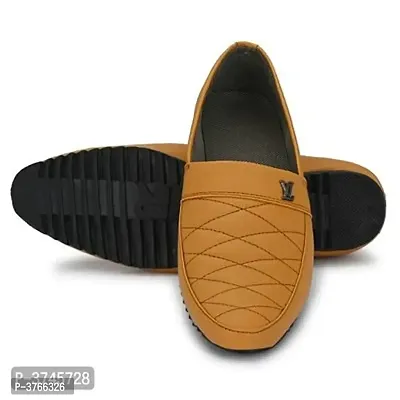 Tan Casual Party Wear Shoes For Men's-thumb3