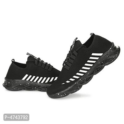 Black Running Sport Shoes For Men's-thumb3