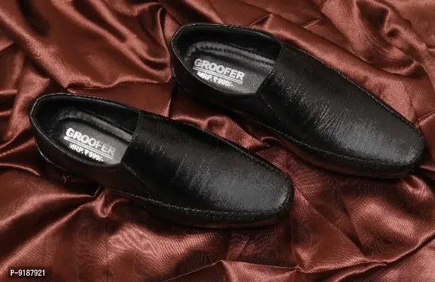 Men Black Slip-on Formal Shoes